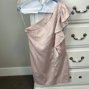 Blush One Shoulder Dress